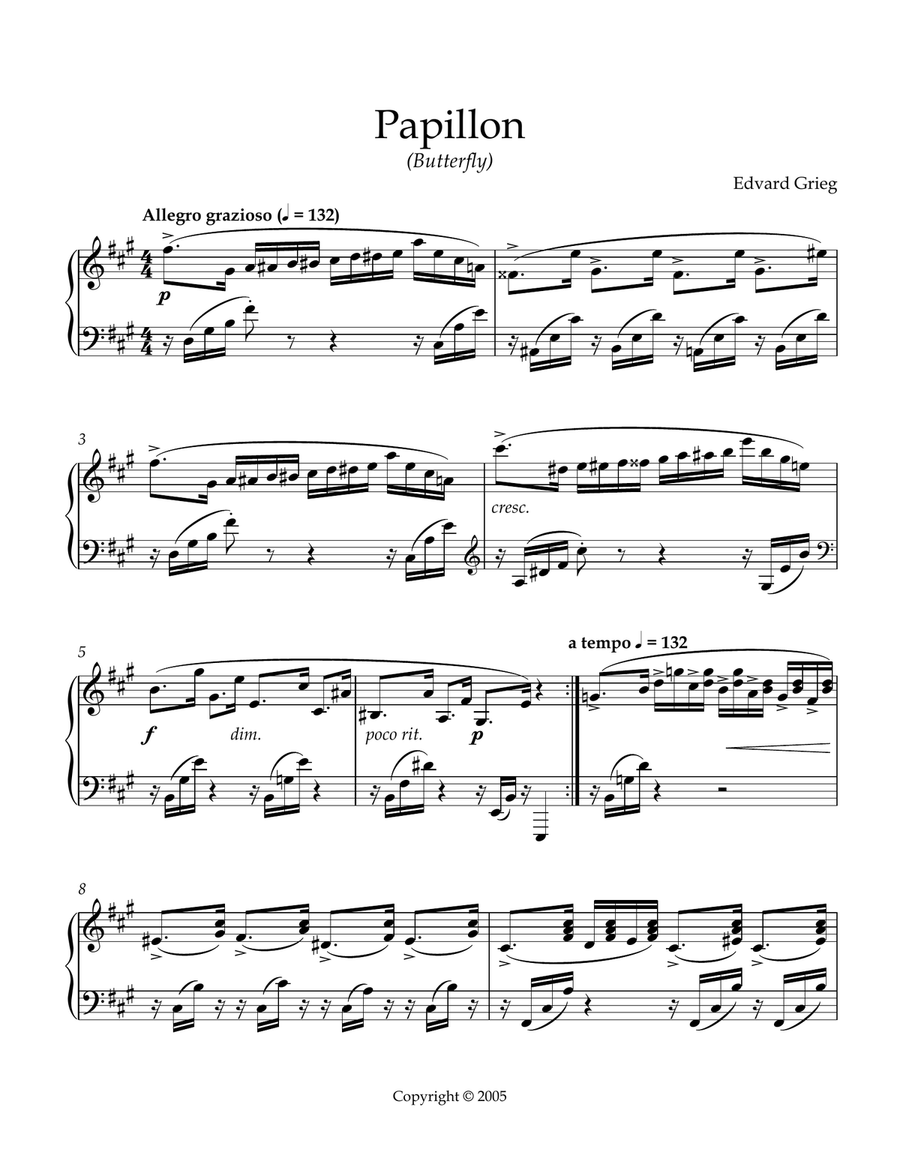 Papillon (Butterfly) Piano Method scores gallery preview page 2