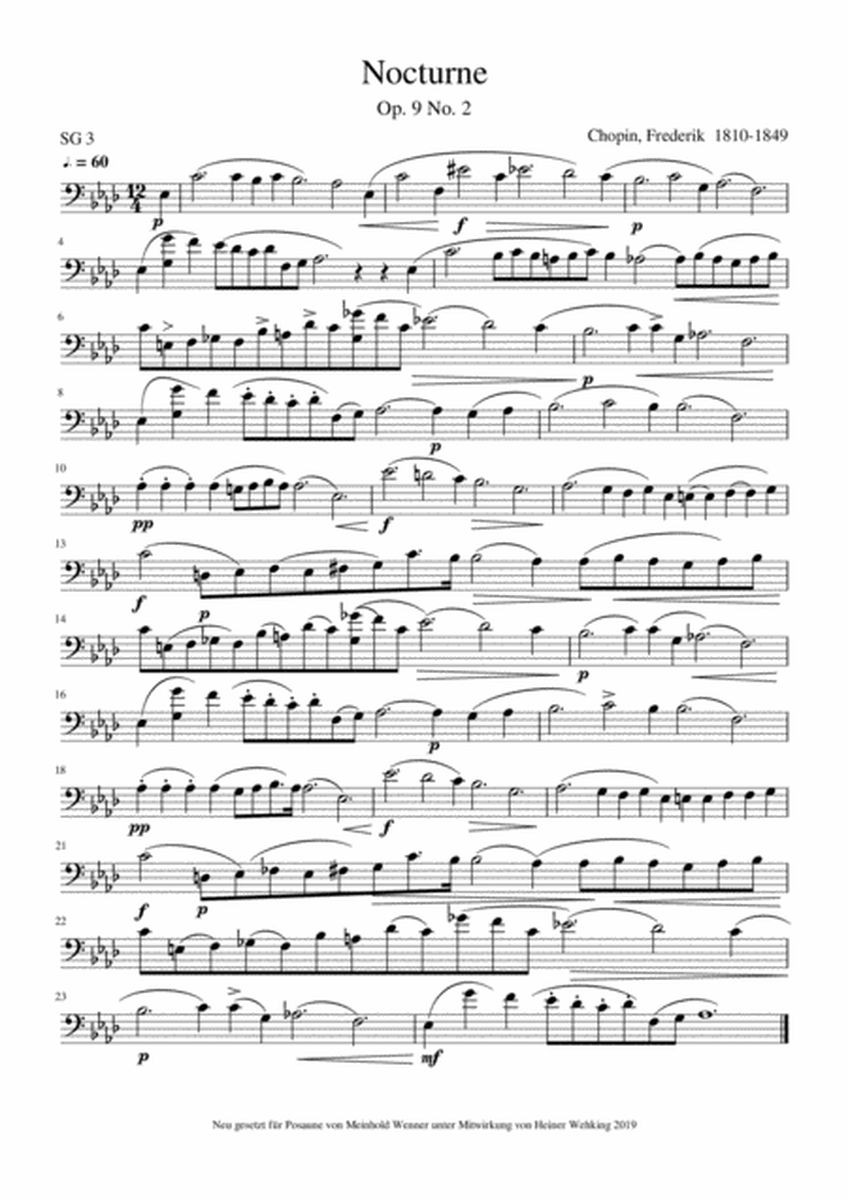 Chopin 4 Pieces for Trombone Posaune