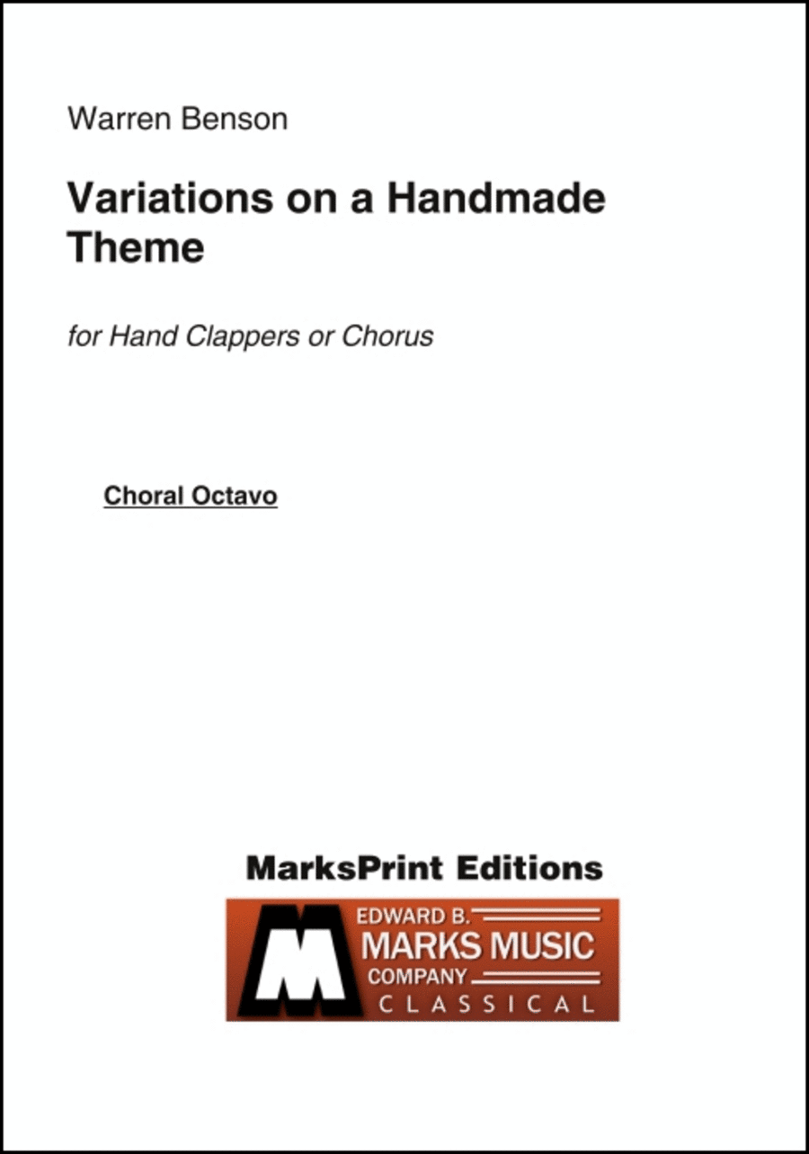 Variations on a Handmade Theme Choir scores gallery preview page 1