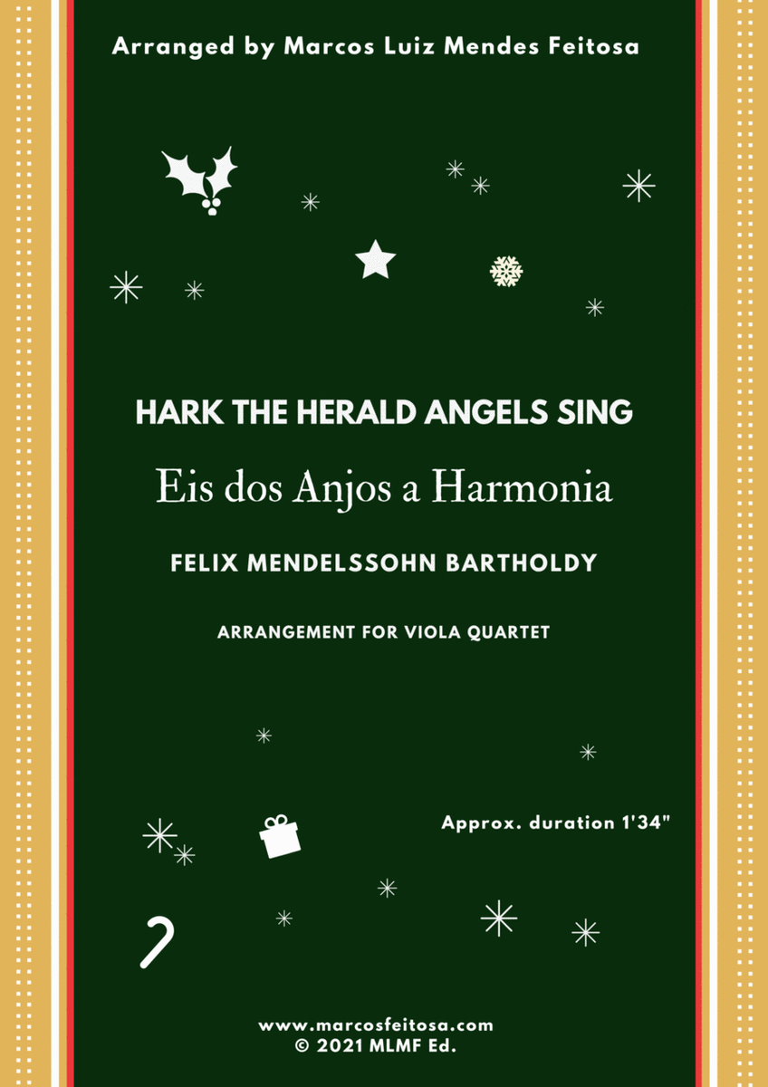 Hark The Herald Angels Sing (Eis dos Anjos a Harmonia) - Viola Quartet image number null