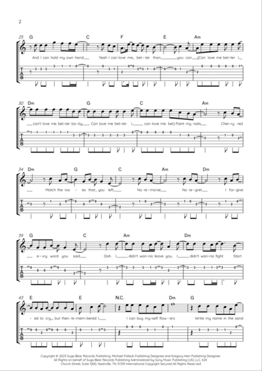 Flowers Electric Guitar scores gallery preview page 2