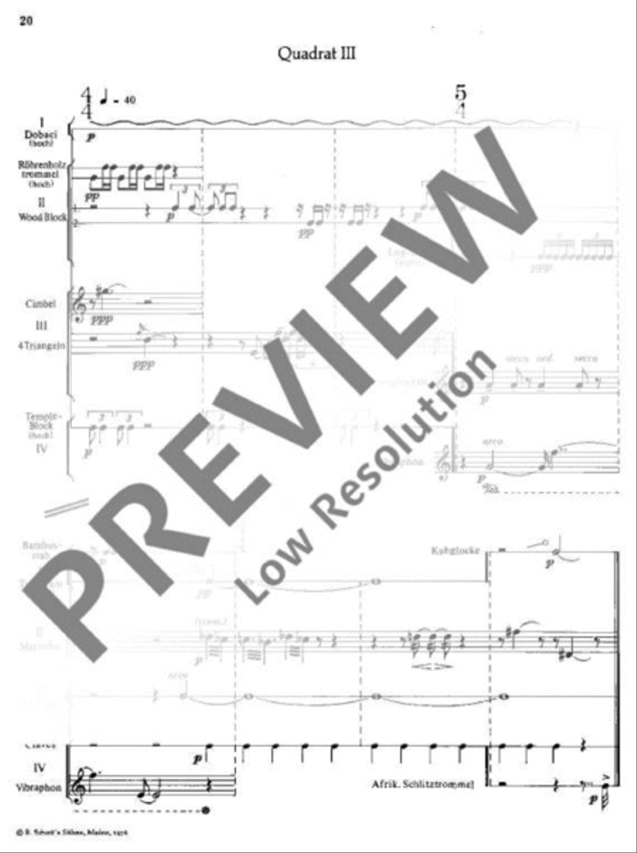 Katalog IV Percussion scores gallery preview page 21