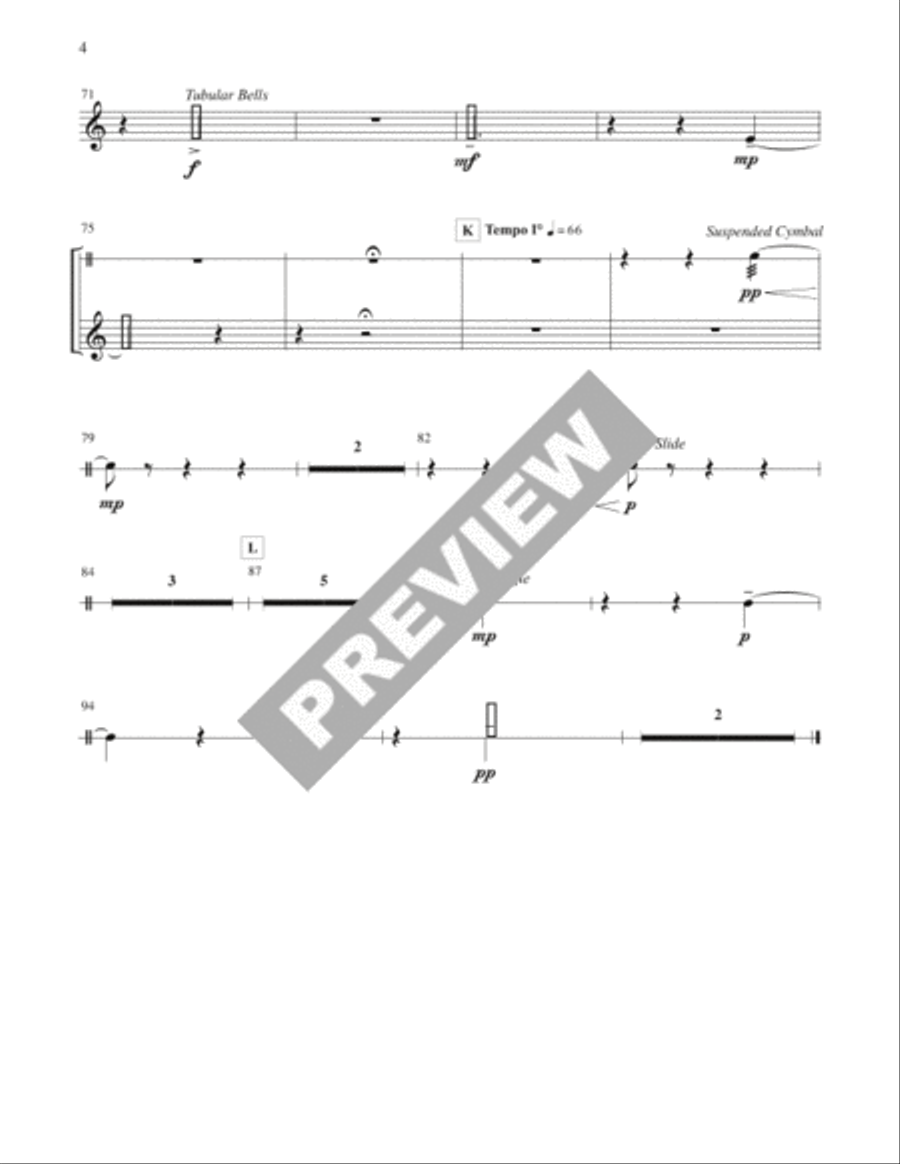 A Breathing Peace - Instrument edition Percussion scores gallery preview page 4