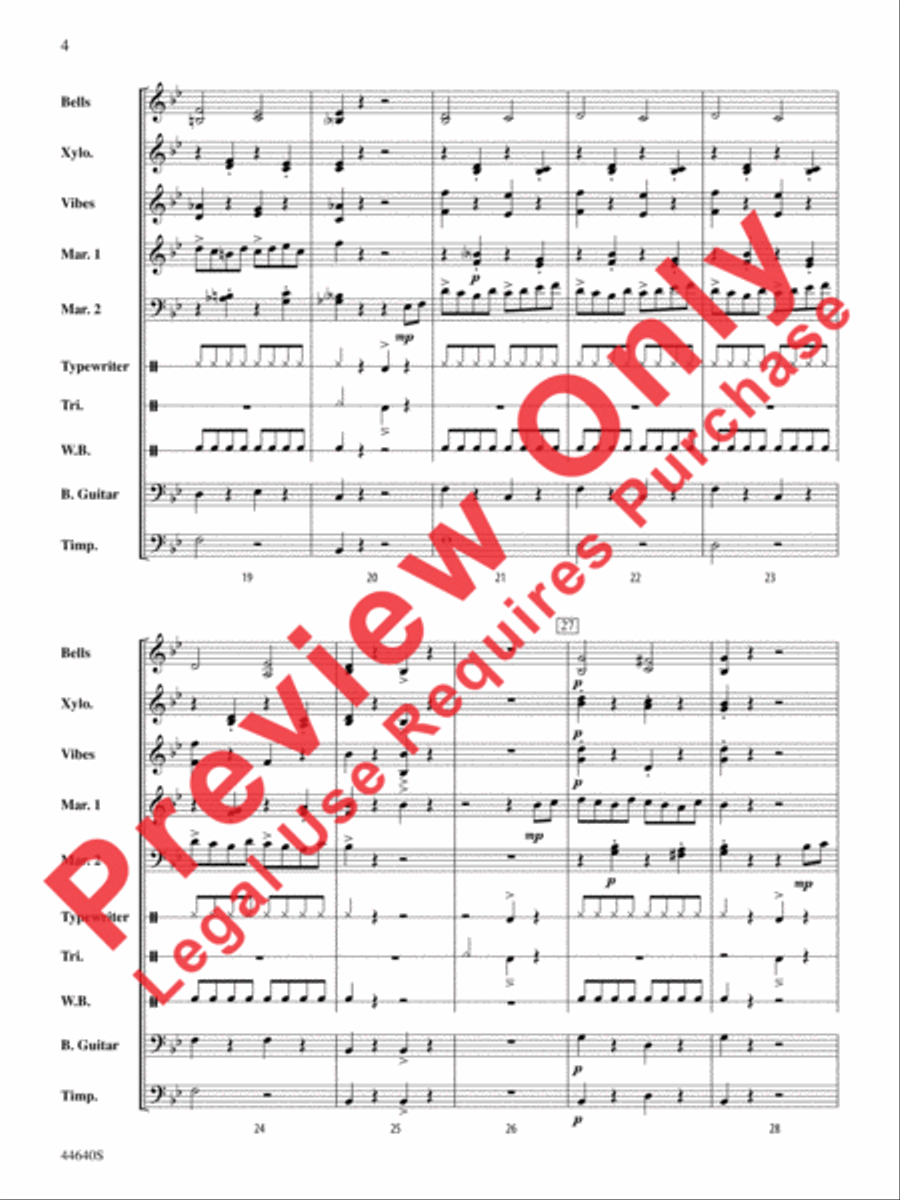 The Typewriter Percussion Ensemble scores gallery preview page 5