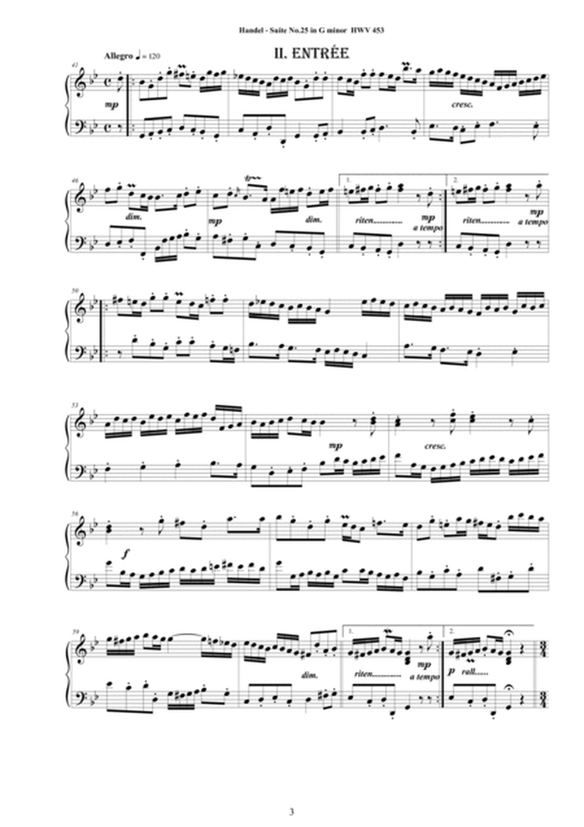 Handel - Piano Suite No.25 in G minor HWV 453 image number null