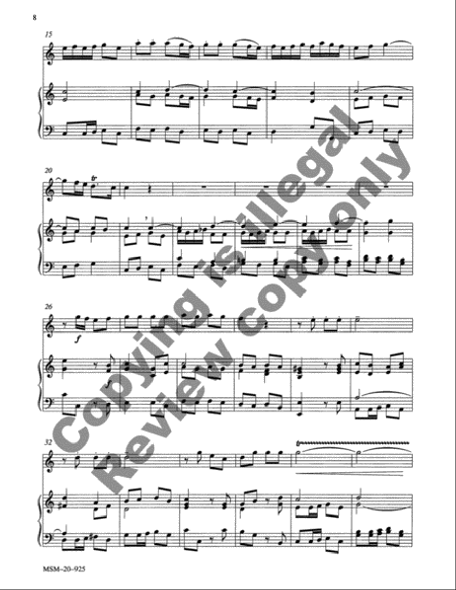 Three Baroque Trumpet Tunes Trumpet Solo scores gallery preview page 7
