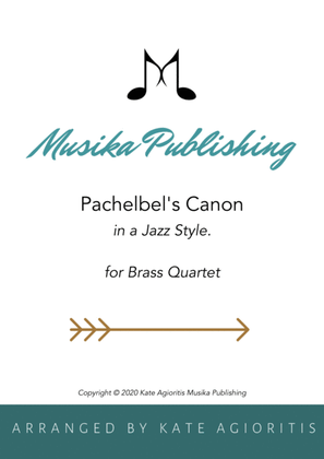 Book cover for Pachelbel's Canon - Jazz Arrangment for Brass Quartet