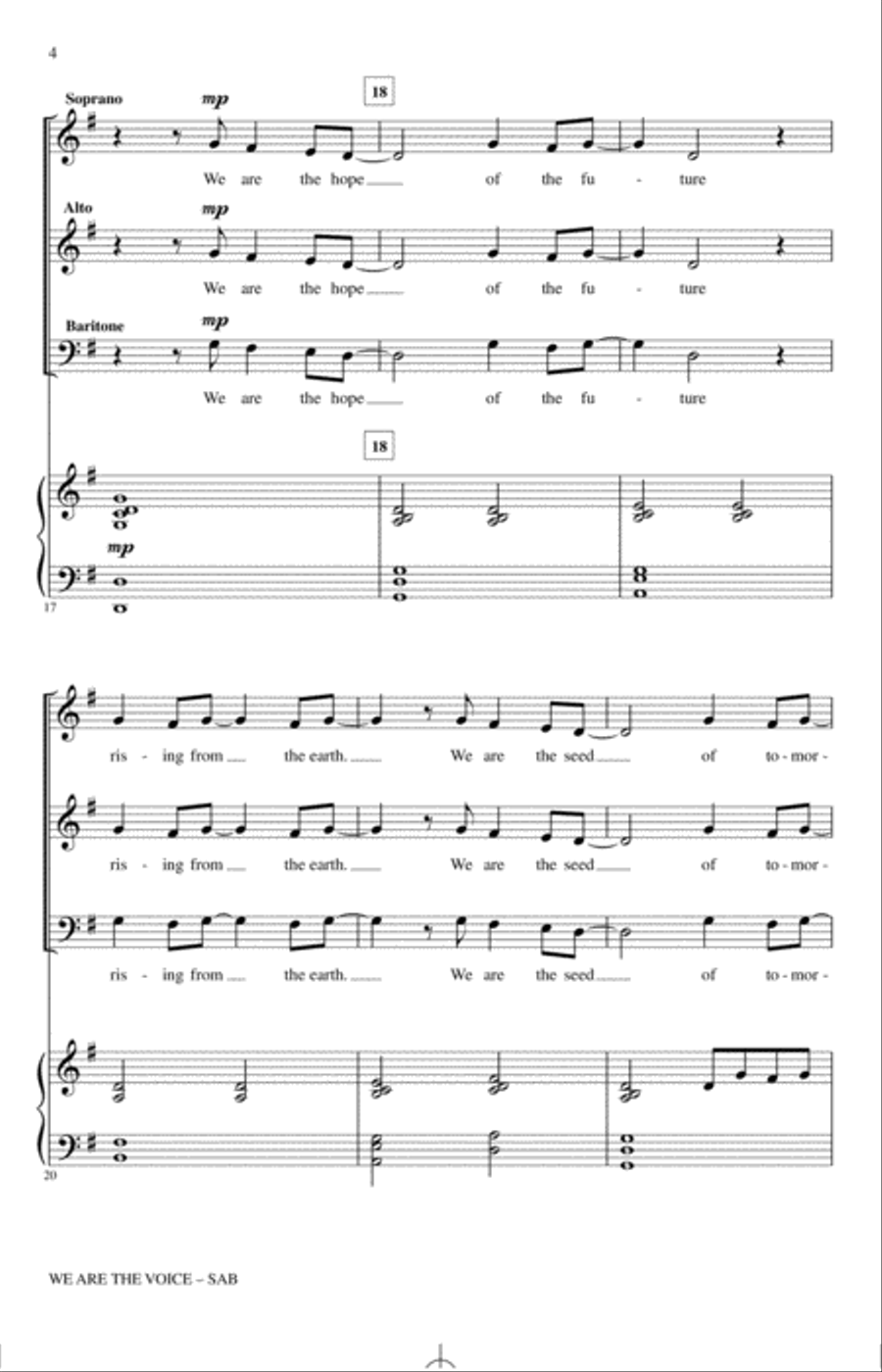 We Are The Voice We Are The Voice 3-Part scores gallery preview page 2
