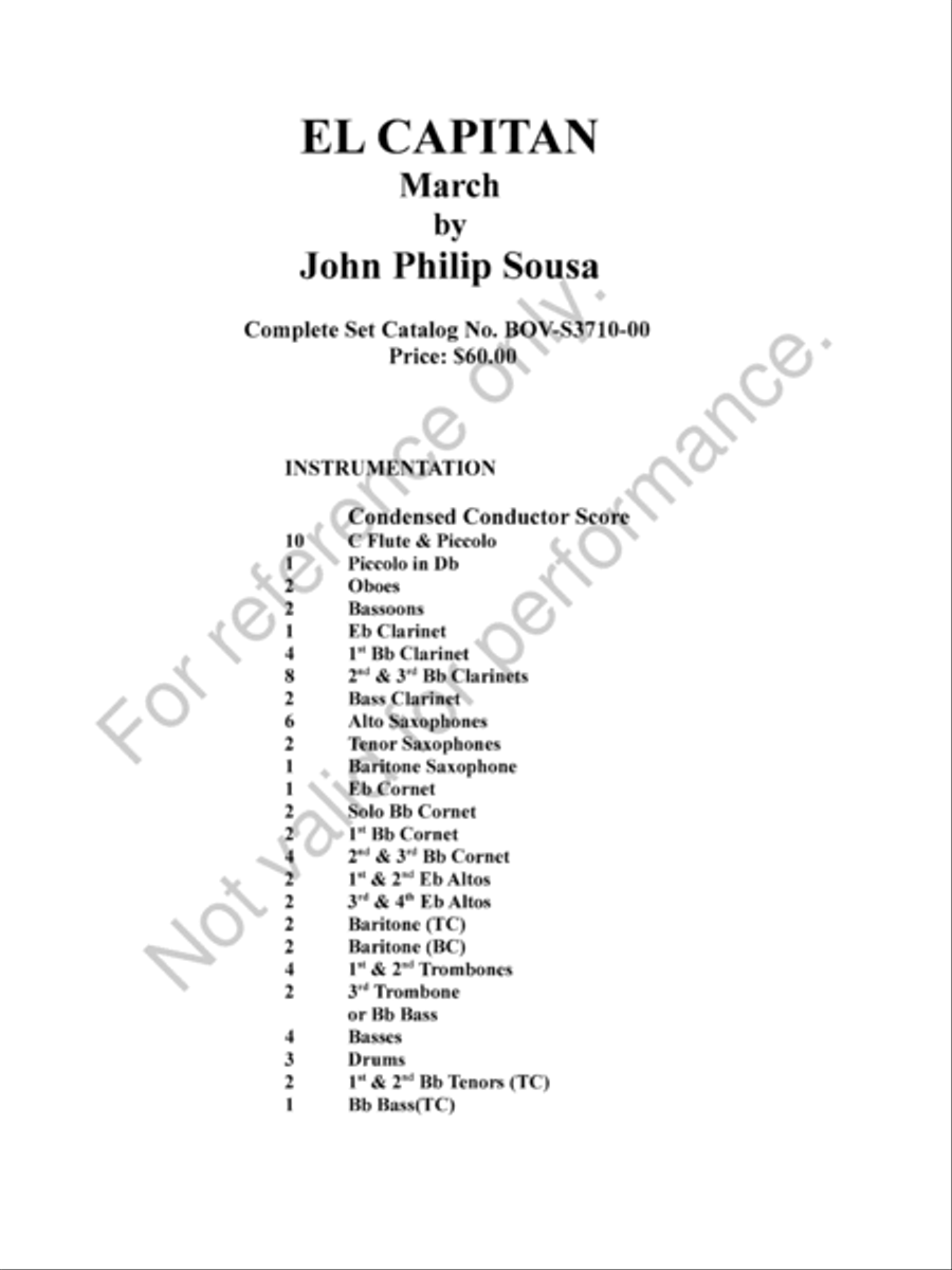 El Capitan El Capitan Concert Band scores gallery preview page 2