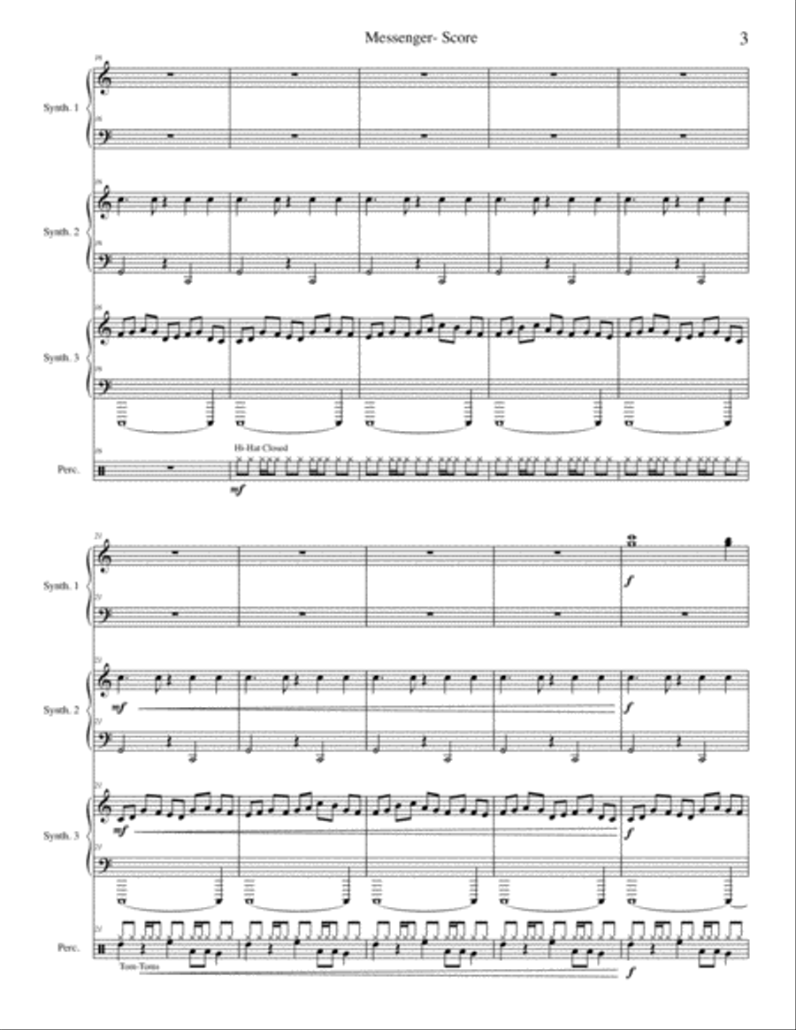 Messenger from Space Probes Drum Set scores gallery preview page 3