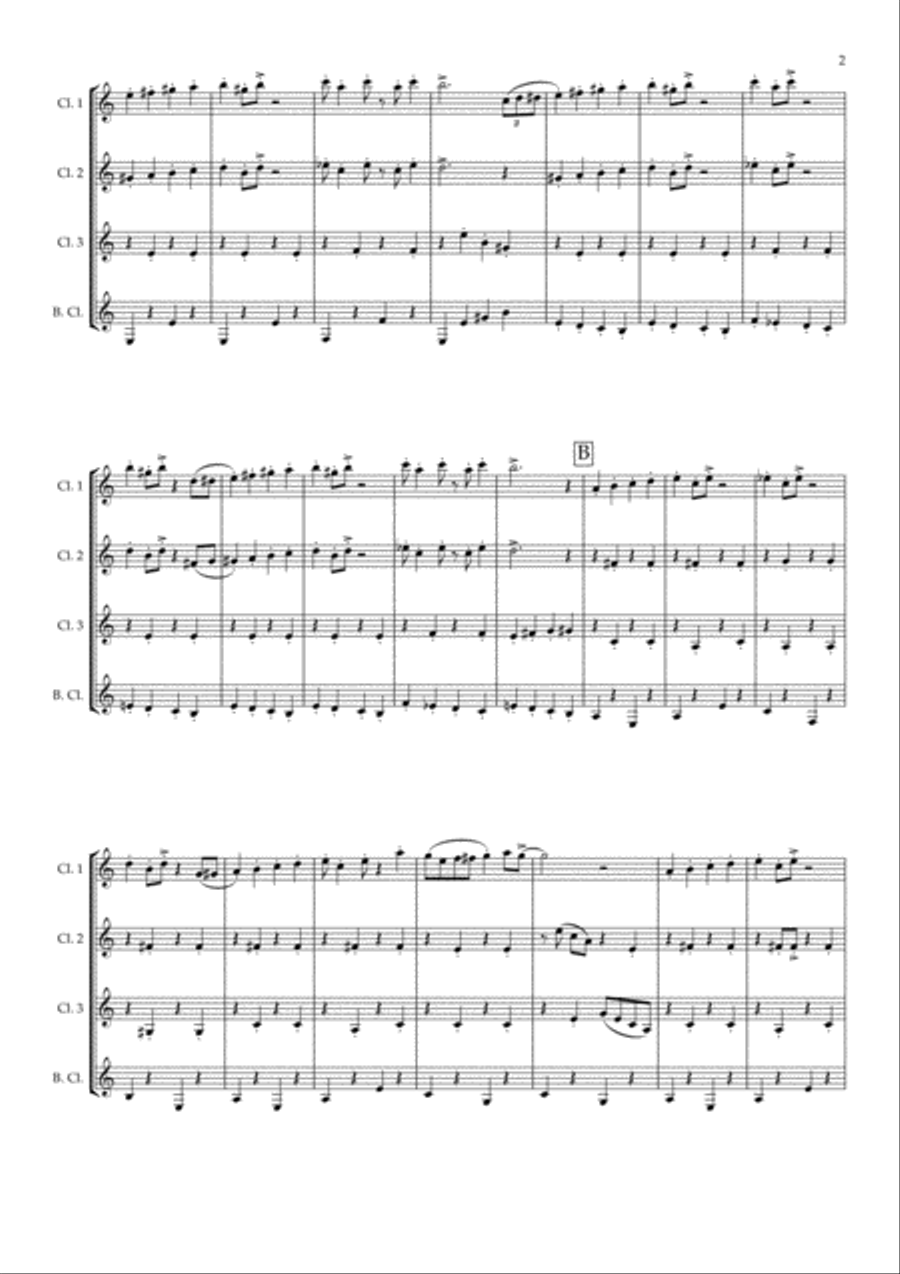 The Mountain King Stomp (In The Hall Of The Mountain King) - Clarinet Quartet Clarinet Quartet scores gallery preview page 3