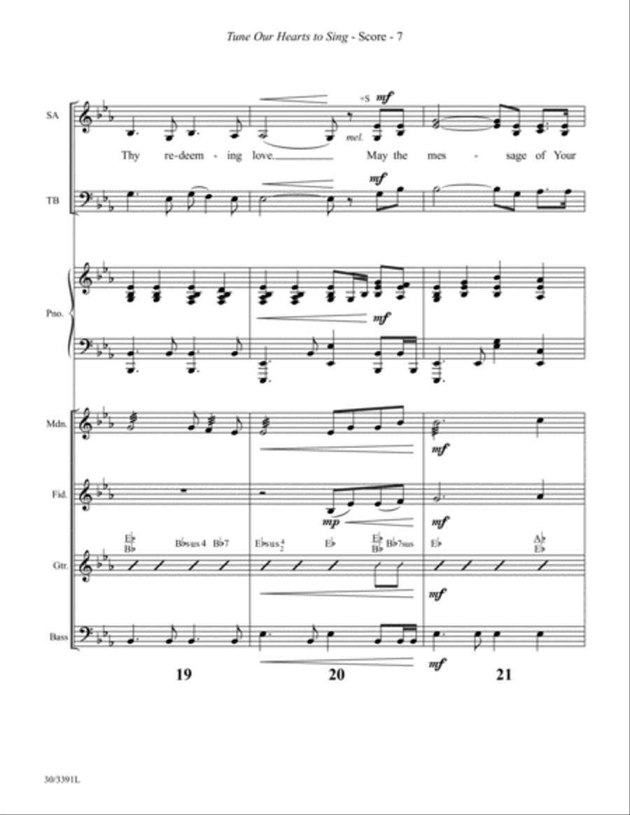Tune Our Hearts to Sing - Instrumental Ensemble Score and Parts Choir scores gallery preview page 10