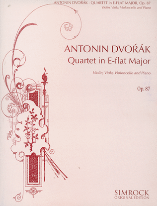 Book cover for Piano Quartet in E-flat Major, Op. 87