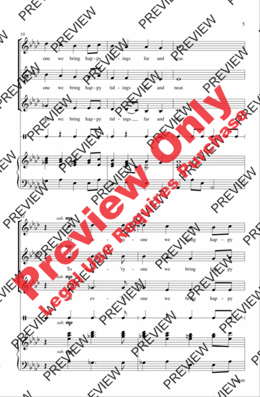 Rise Up in Merry Measure Women's Choir scores gallery preview page 5