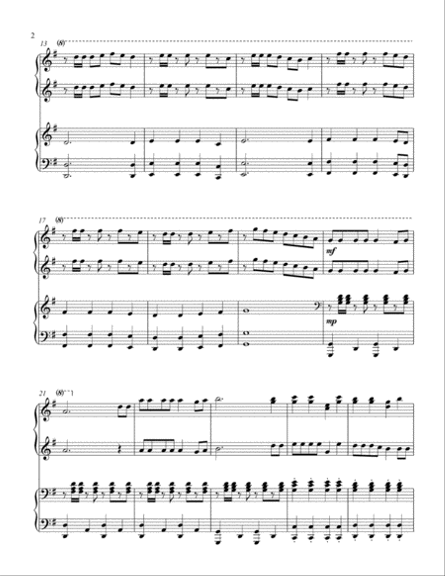 God's Commands For His Children (1 piano, 4 hand duet) 1 Piano, 4-Hands scores gallery preview page 3