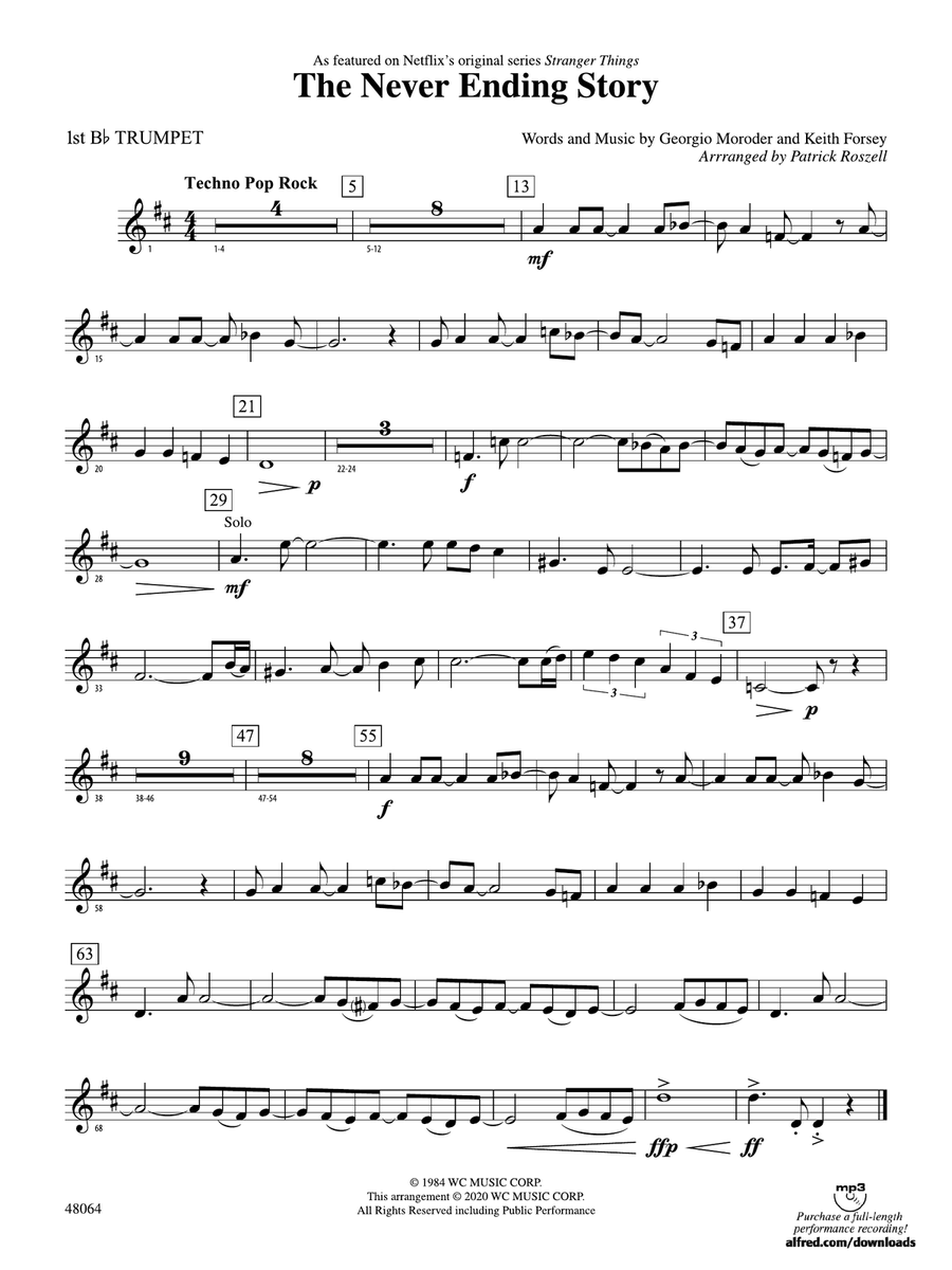 The Never Ending Story: 1st B-flat Trumpet