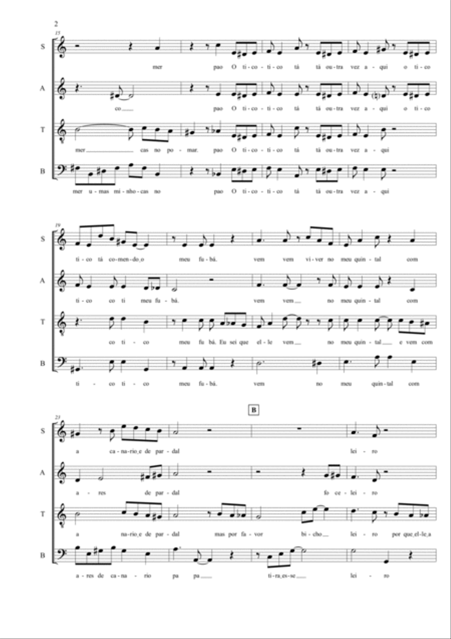 Tico-Tico no fuba 4-Part scores gallery preview page 3