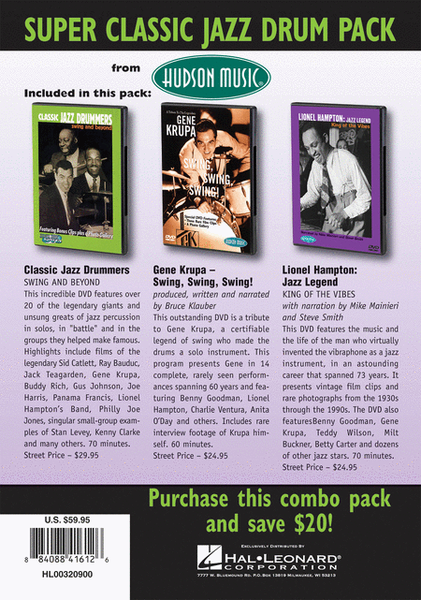 Super Classic Jazz Drum Pack 3-DVD Set