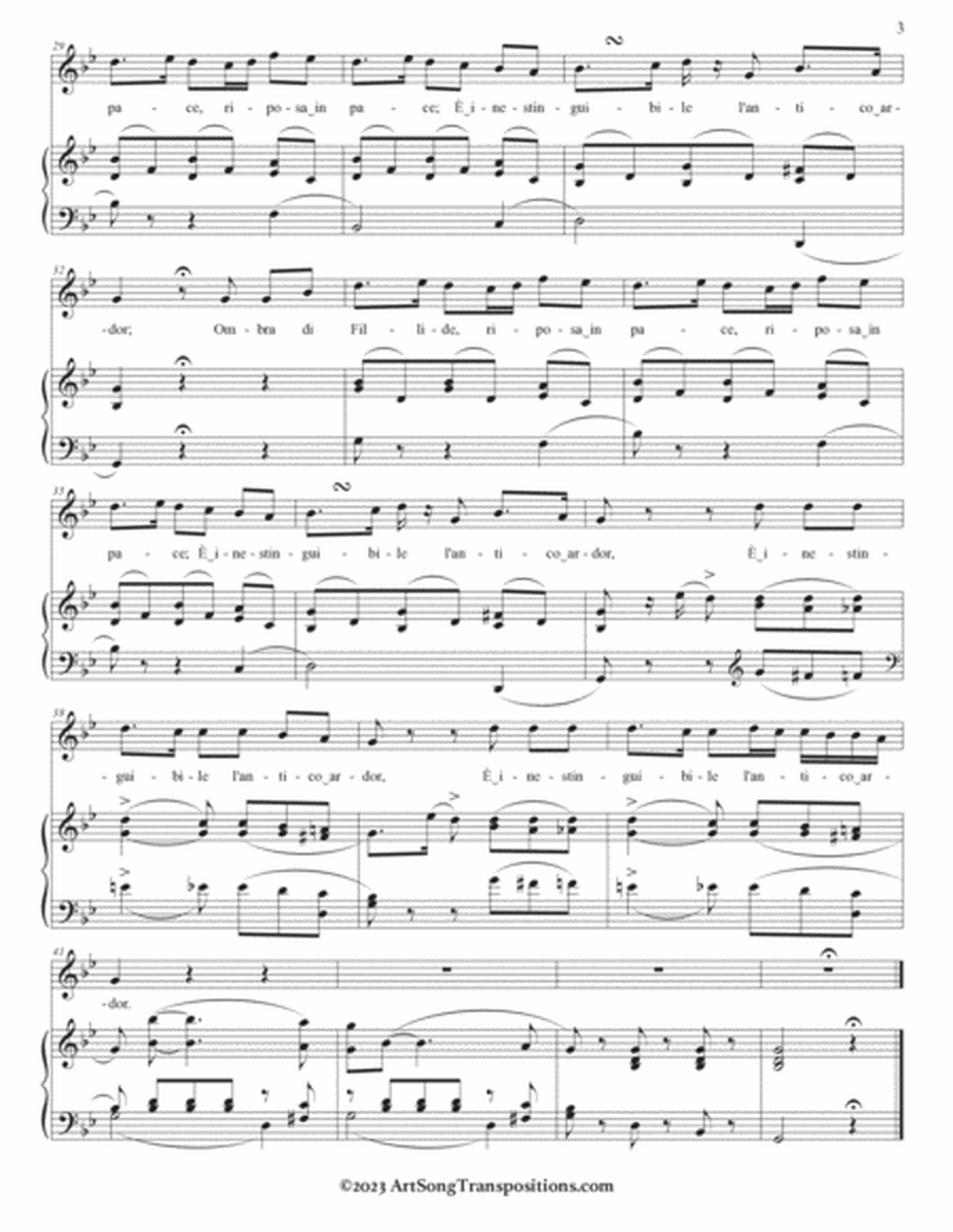 BELLINI: Dolente immagine di Fille mia (transposed to G minor and F-sharp minor)