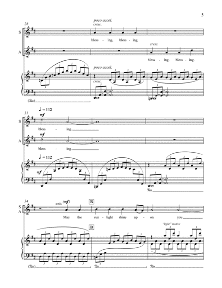 Blessings from the Children: 1. The Blessing of Light 2-Part scores gallery preview page 5