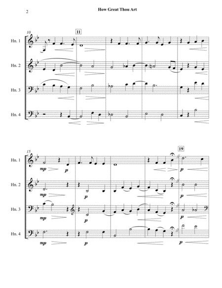 How Great Thou Art for Horn Quartet image number null