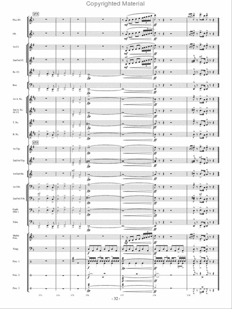 Quest of the Undaunted Knight Concert Band scores gallery preview page 31