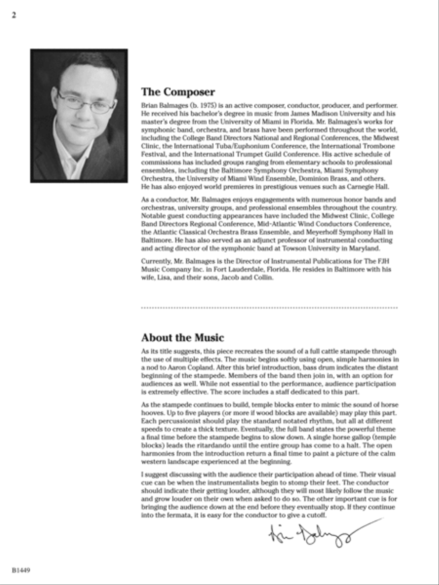 Stampede: Score Concert Band scores gallery preview page 2