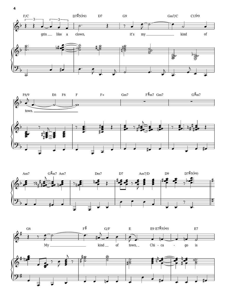 My Kind Of Town (Chicago Is) Piano, Vocal scores gallery preview page 4