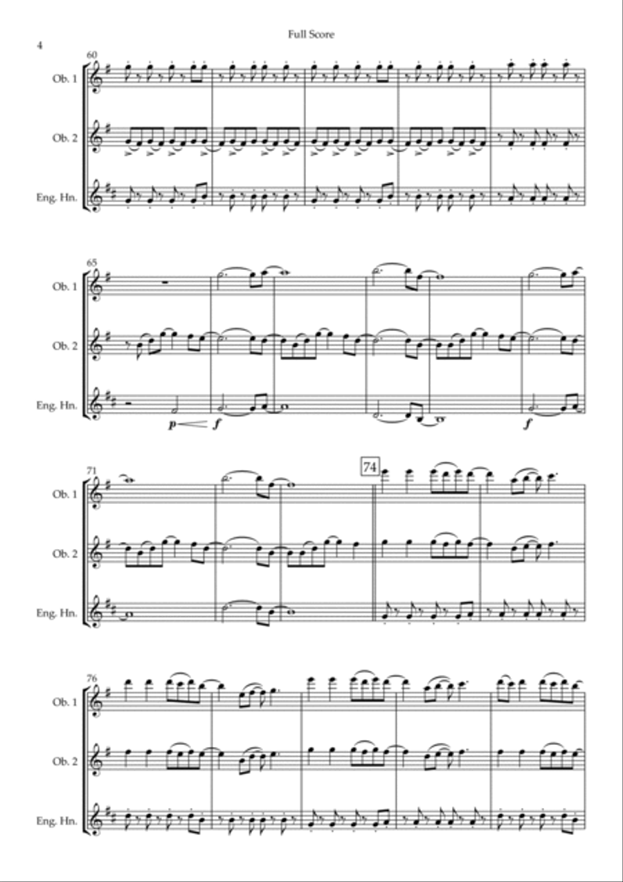 Viva La Vida Woodwind Trio scores gallery preview page 4