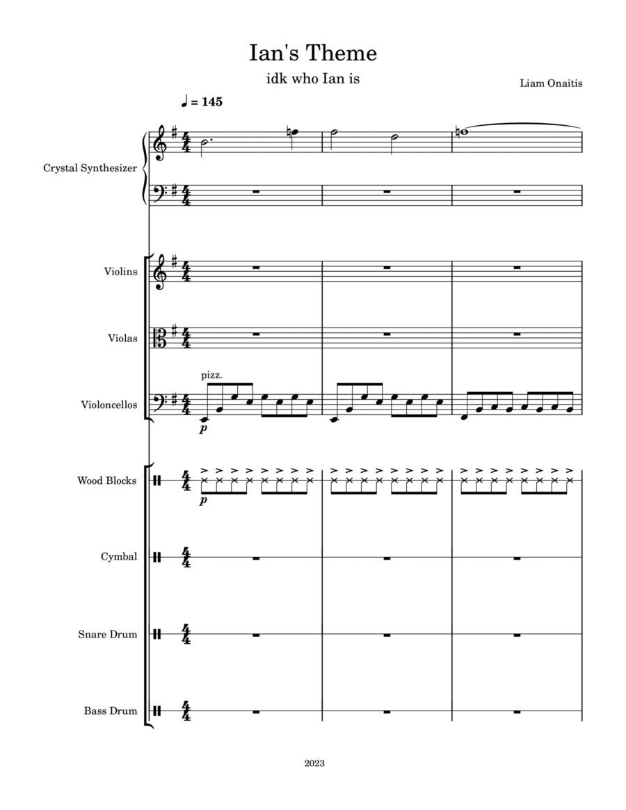 Ian's Theme Concert Band scores gallery preview page 1