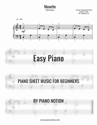 Musette (Easy Piano Solo) Simplified version