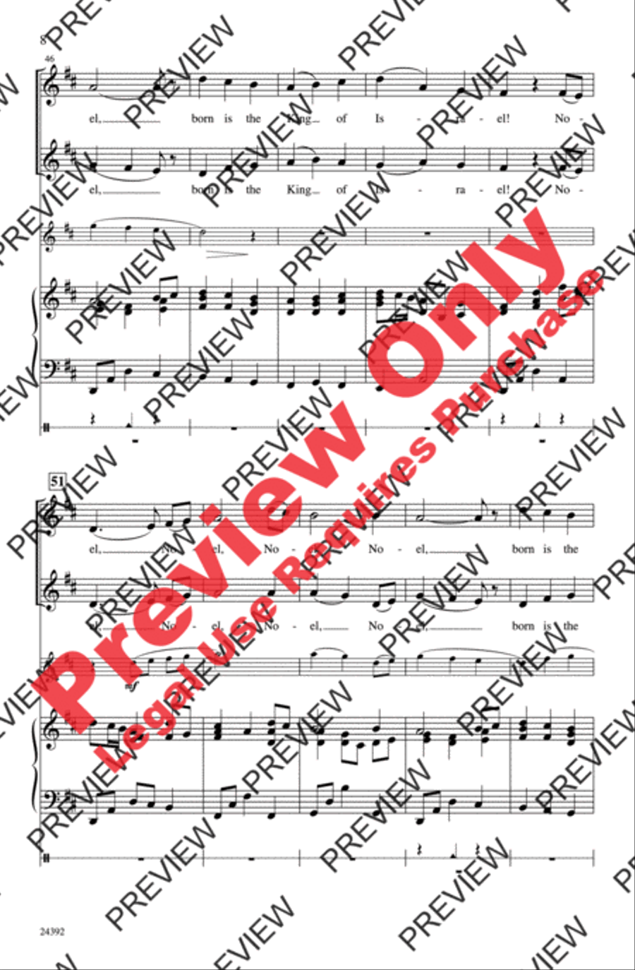 Sing We All Noel Unison Choir scores gallery preview page 8