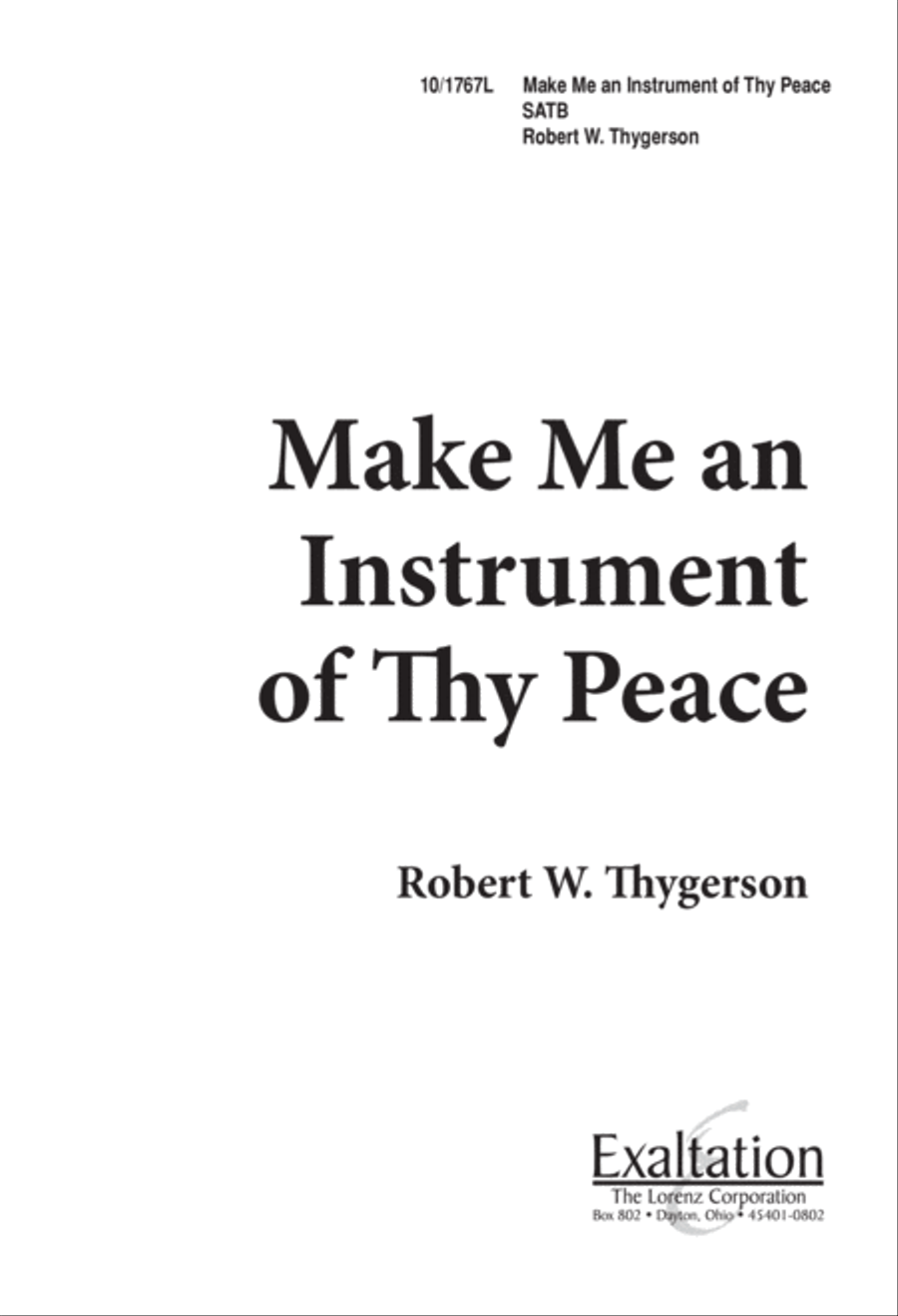 Make Me An Instrument of Thy Peace 4-Part scores gallery preview page 1