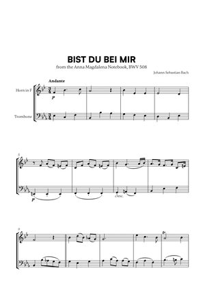 Book cover for Bist du bei Mir (BWV 508) (for French Horn and Trombone)