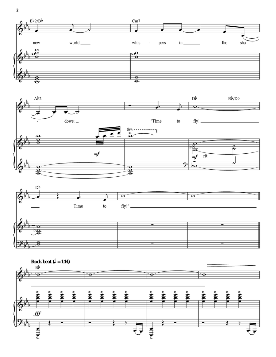 The New World (from Songs for a New World) Piano, Vocal scores gallery preview page 2