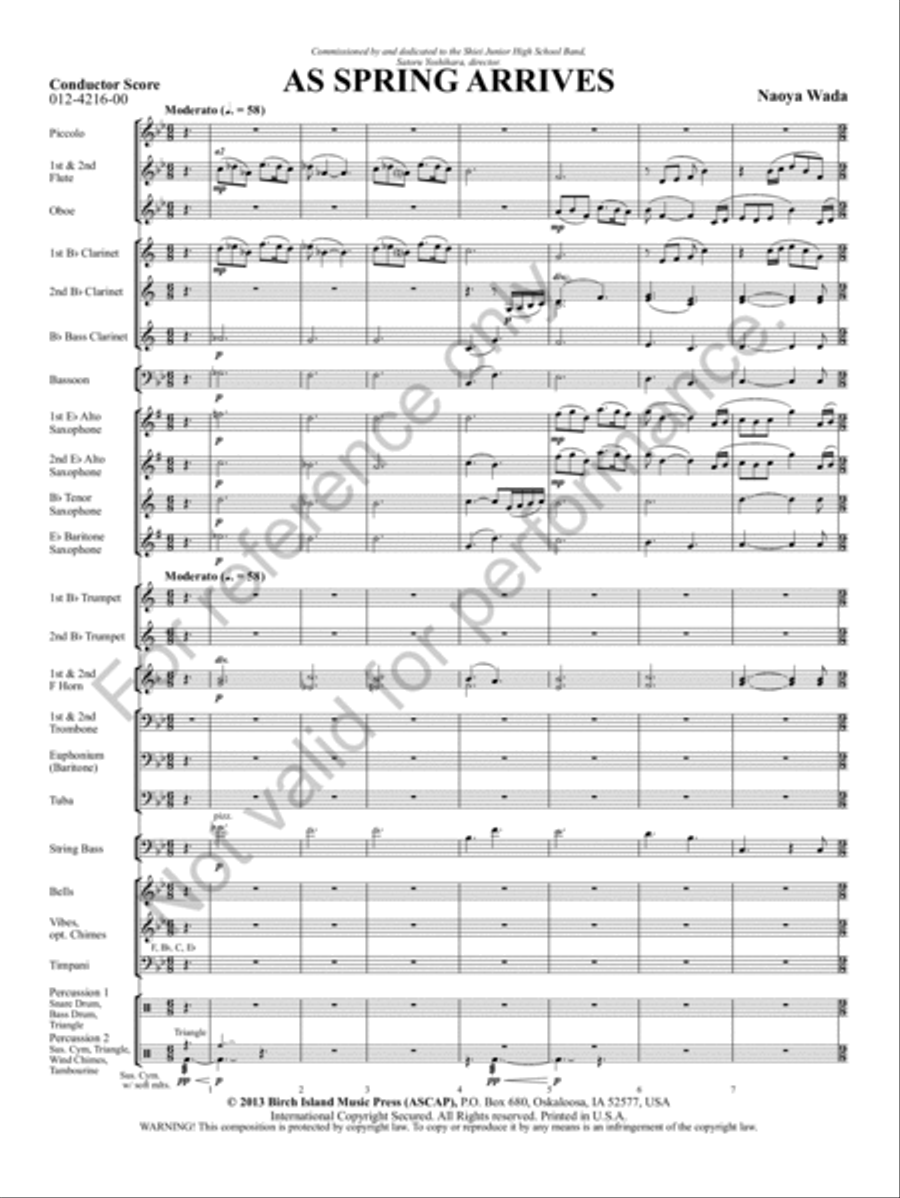 As Spring Arrives As Spring Arrives Concert Band scores gallery preview page 2