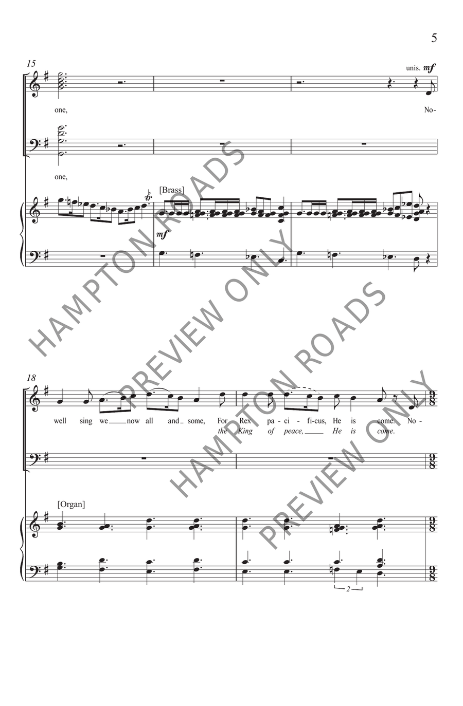 Nowell Sing We (Service Version) (SATB) 4-Part scores gallery preview page 6