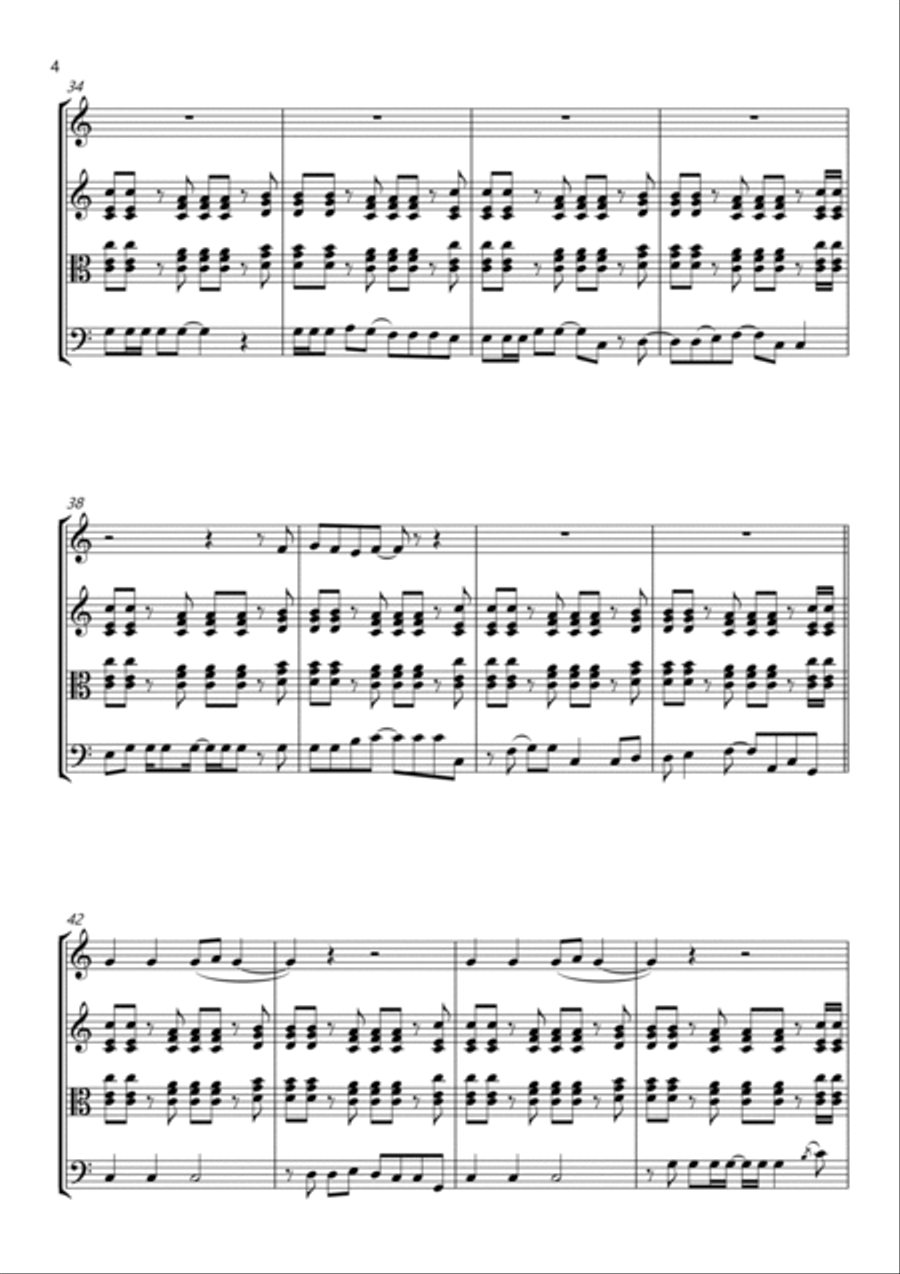5 Years Time String Quartet scores gallery preview page 4