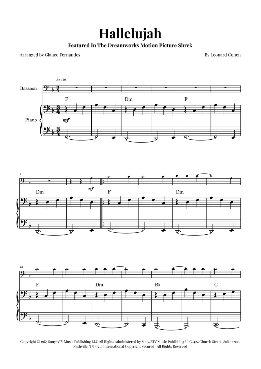 Hallelujah Chamber Music scores gallery preview page 1
