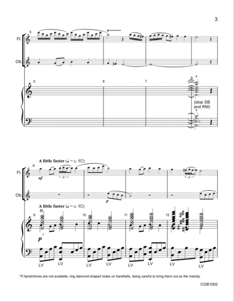 Two Manger Carols Two Manger Carols Handbell Choir scores gallery preview page 3