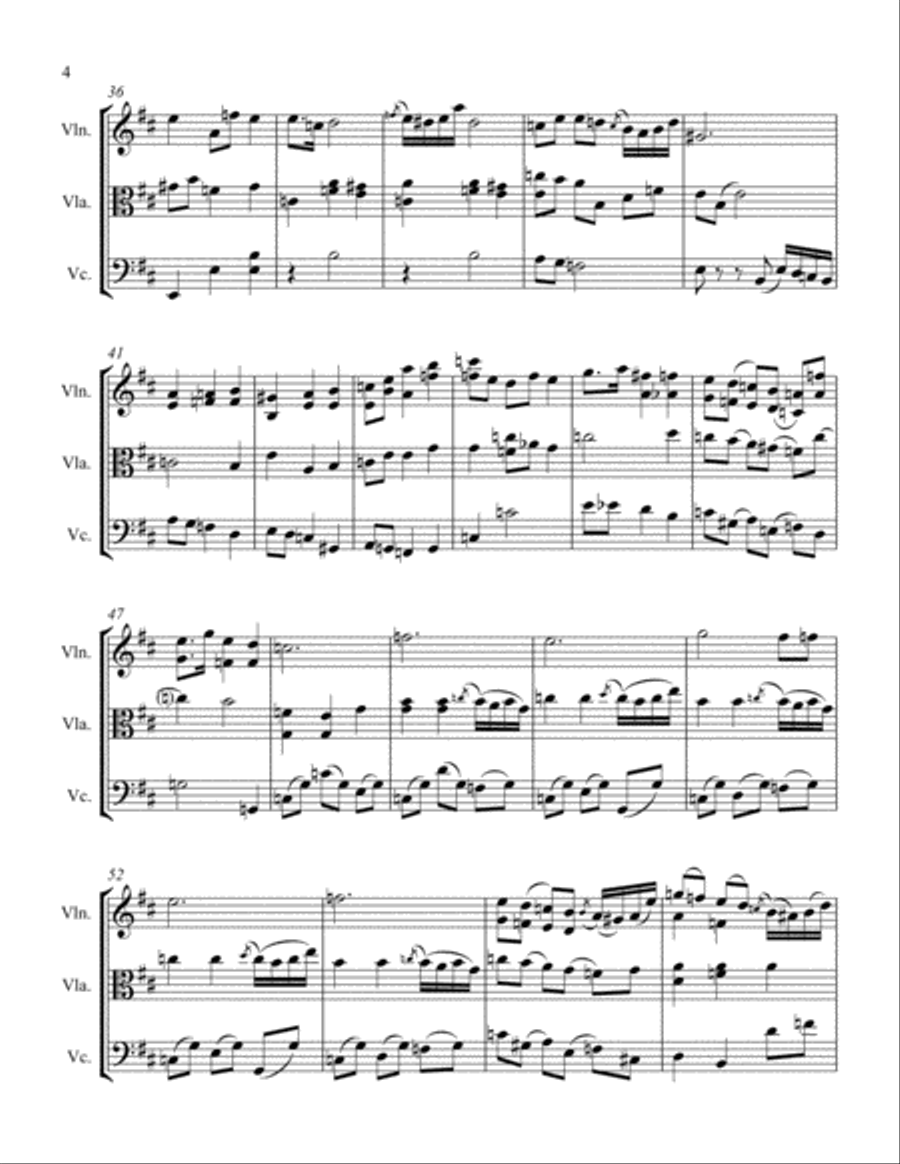 Minuetto a Sylvia String Trio scores gallery preview page 4