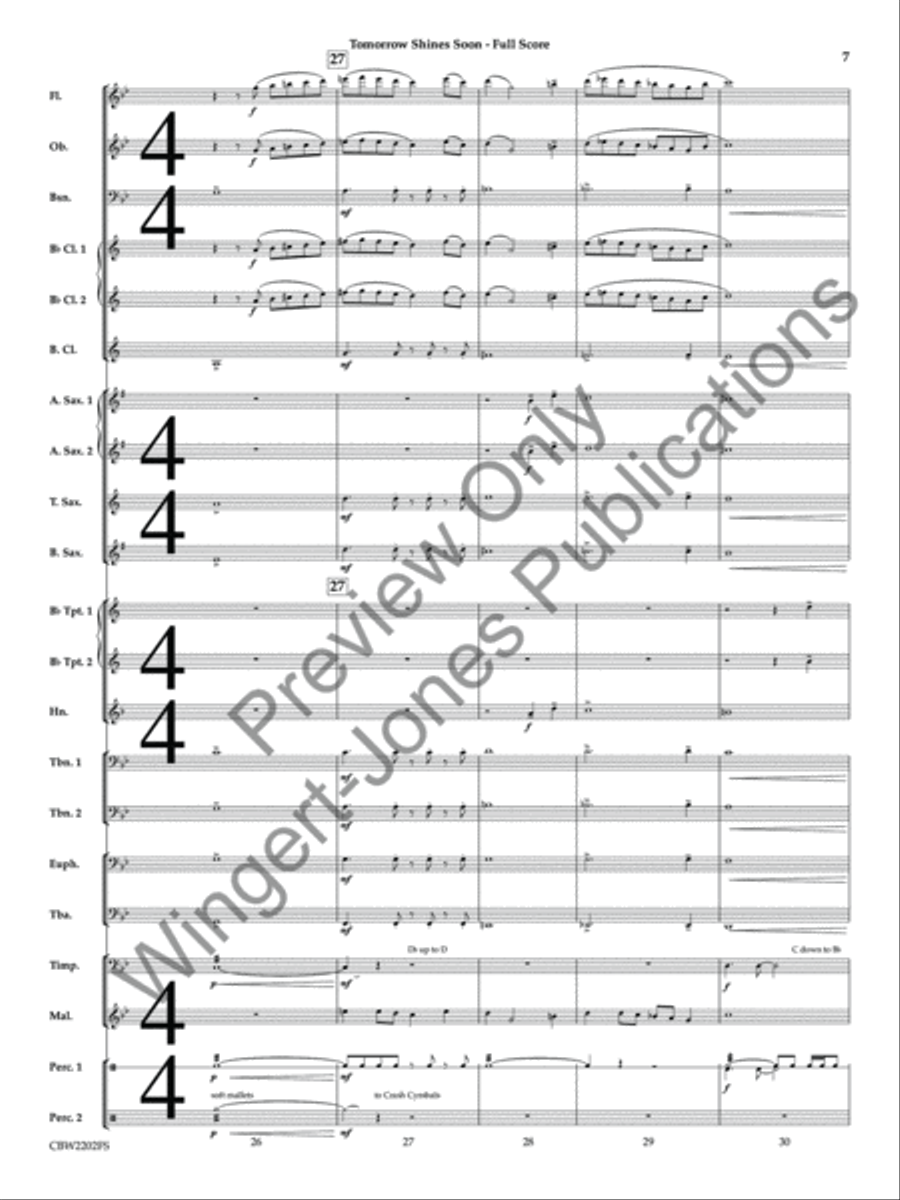Tomorrow Shines Soon (Score) Concert Band scores gallery preview page 8