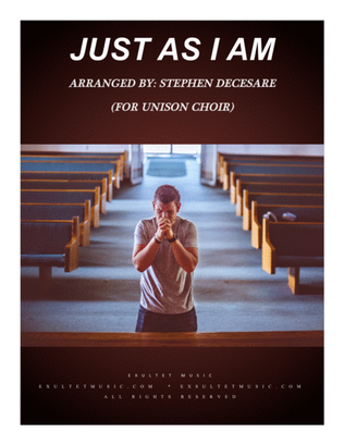Book cover for Just As I Am (for Unison choir)