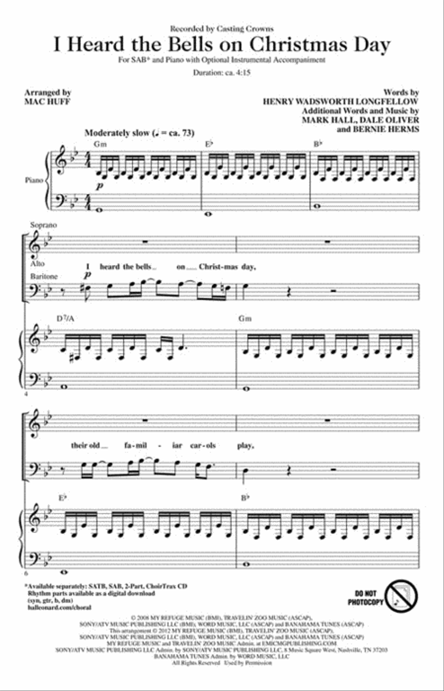 I Heard the Bells On Christmas Day 3-Part scores gallery preview page 2