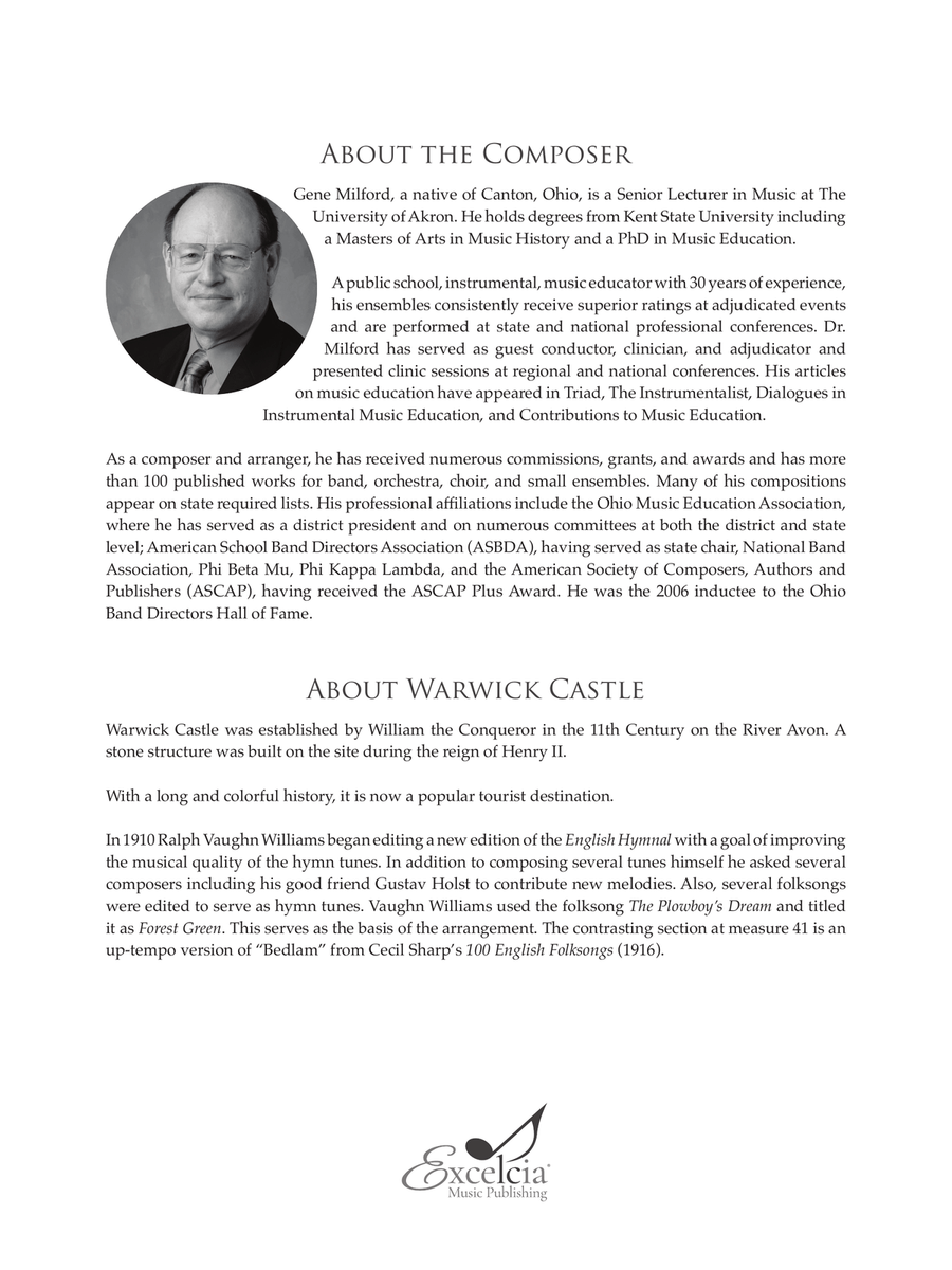 Warwick Castle (Score) Warwick Castle (Score) Concert Band scores gallery preview page 3
