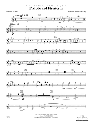 Prelude and Firestorm: 1st B-flat Clarinet