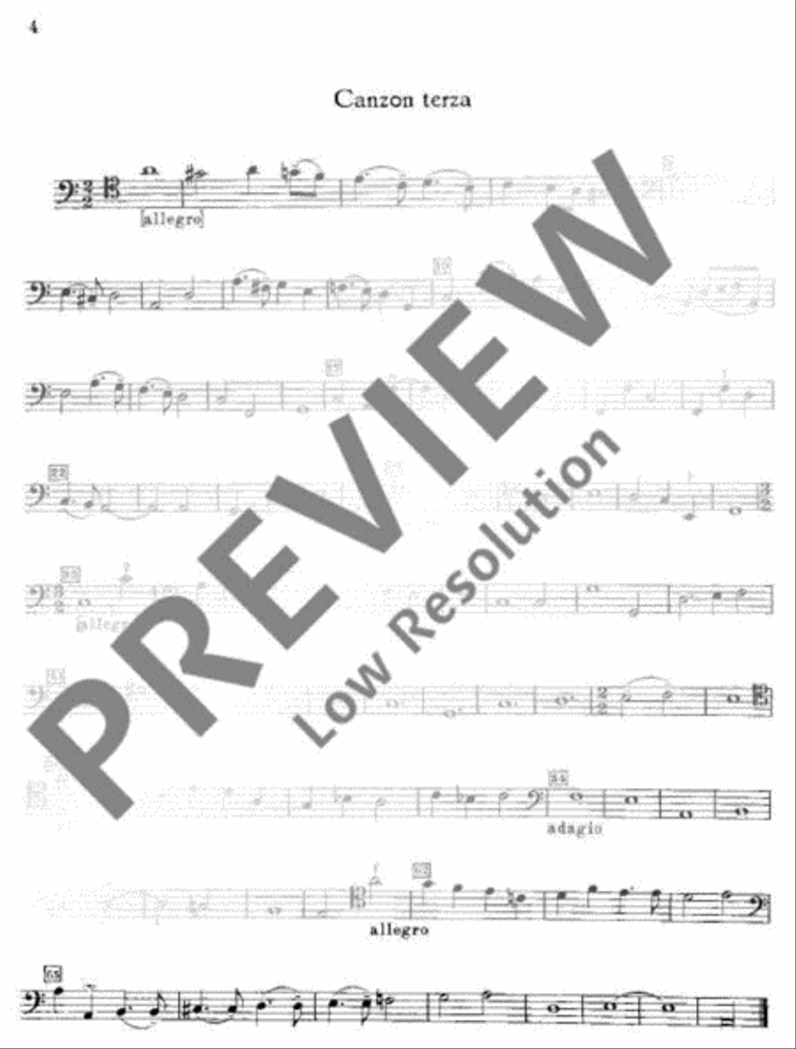 Canzoni a due canti col basso continuo Basso Continuo scores gallery preview page 5