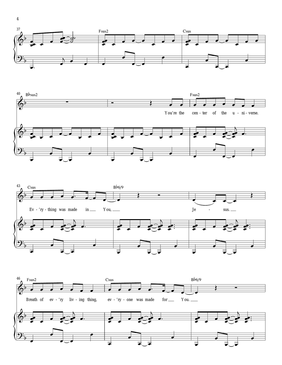 Center Piano, Vocal scores gallery preview page 4