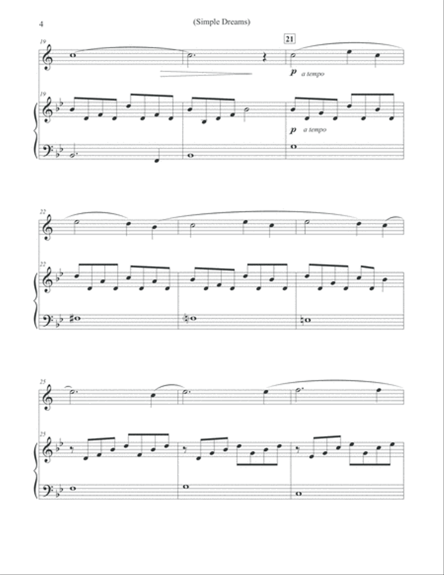 Simple Dreams - Clarinet & Piano Clarinet Solo scores gallery preview page 4