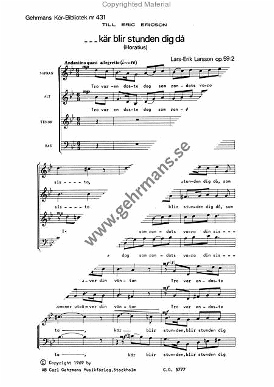 Kar blir stunden dig da 4-Part scores gallery preview page 2
